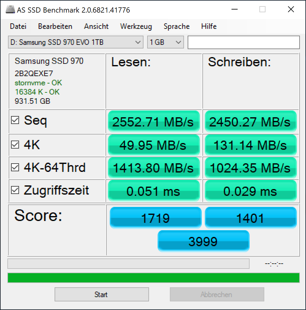 Harddisk performance 2019